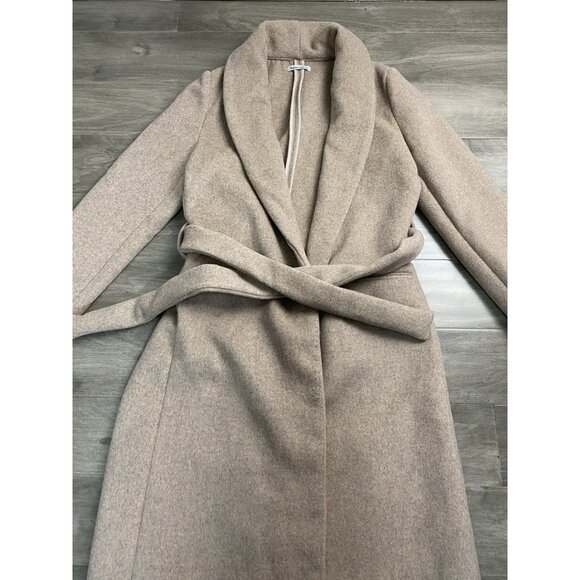 REFORMATION - Greenwich belted wool-blend coat Women’s Jacket Size Xs Beige - Picture 12 of 14
